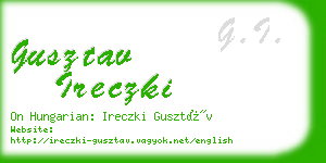 gusztav ireczki business card